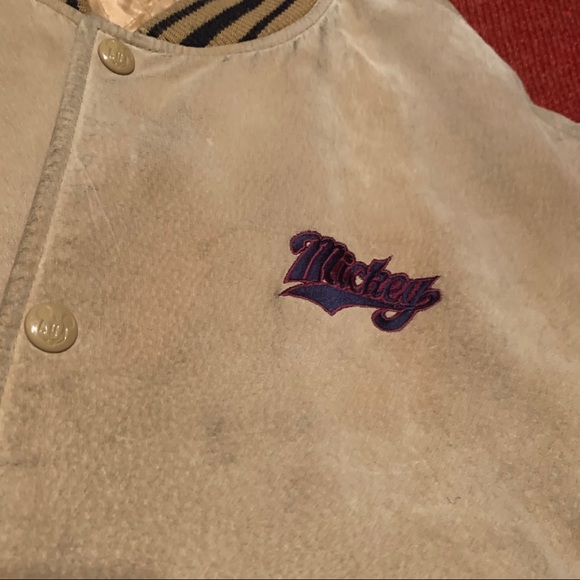 VINTAGE Mickey Mouse Leather Jacket - Picture 3 of 7